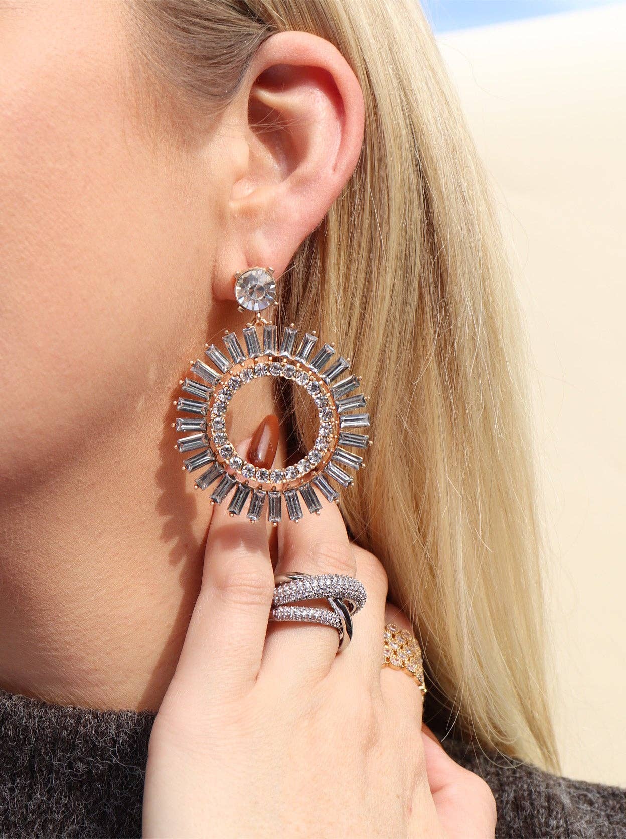 Like Staring At The Sun Statement Earrings