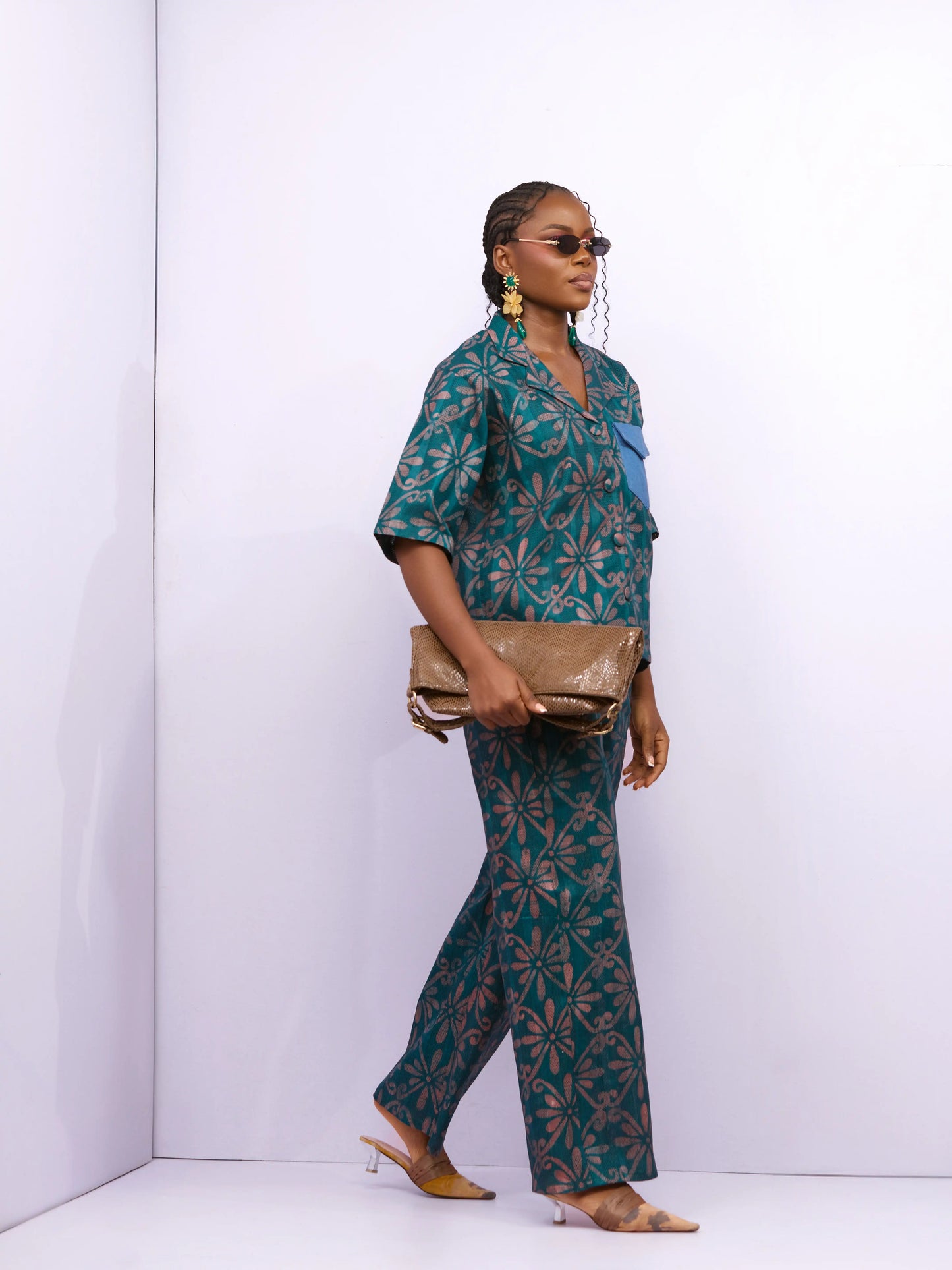 Ola Pant Set (Hand-Dyed) - Green