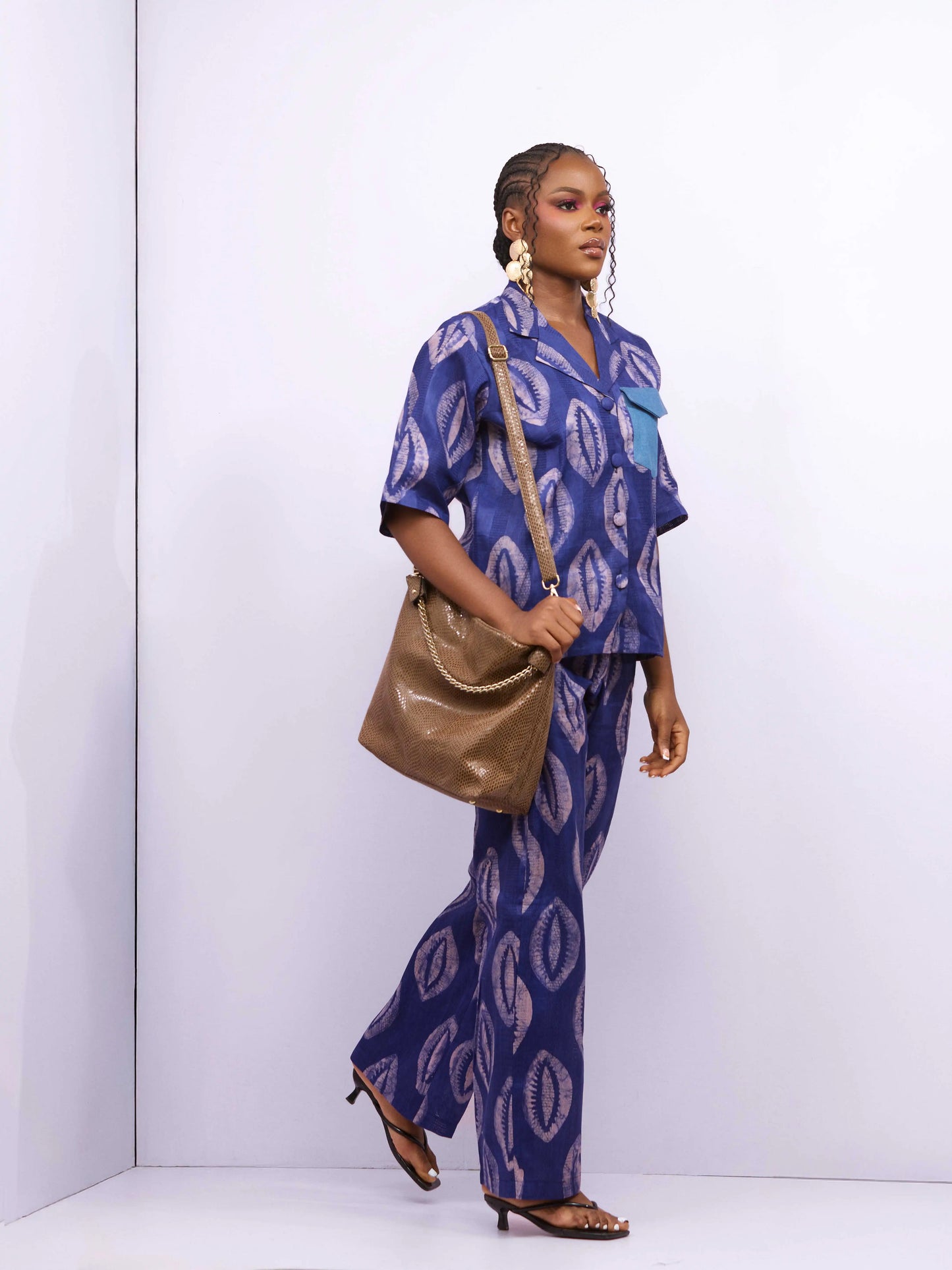 Ola Pant Set (Hand-Dyed) - Blue