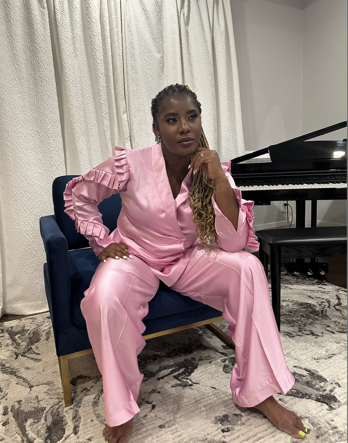 Pink Marissa Double Breasted Suit