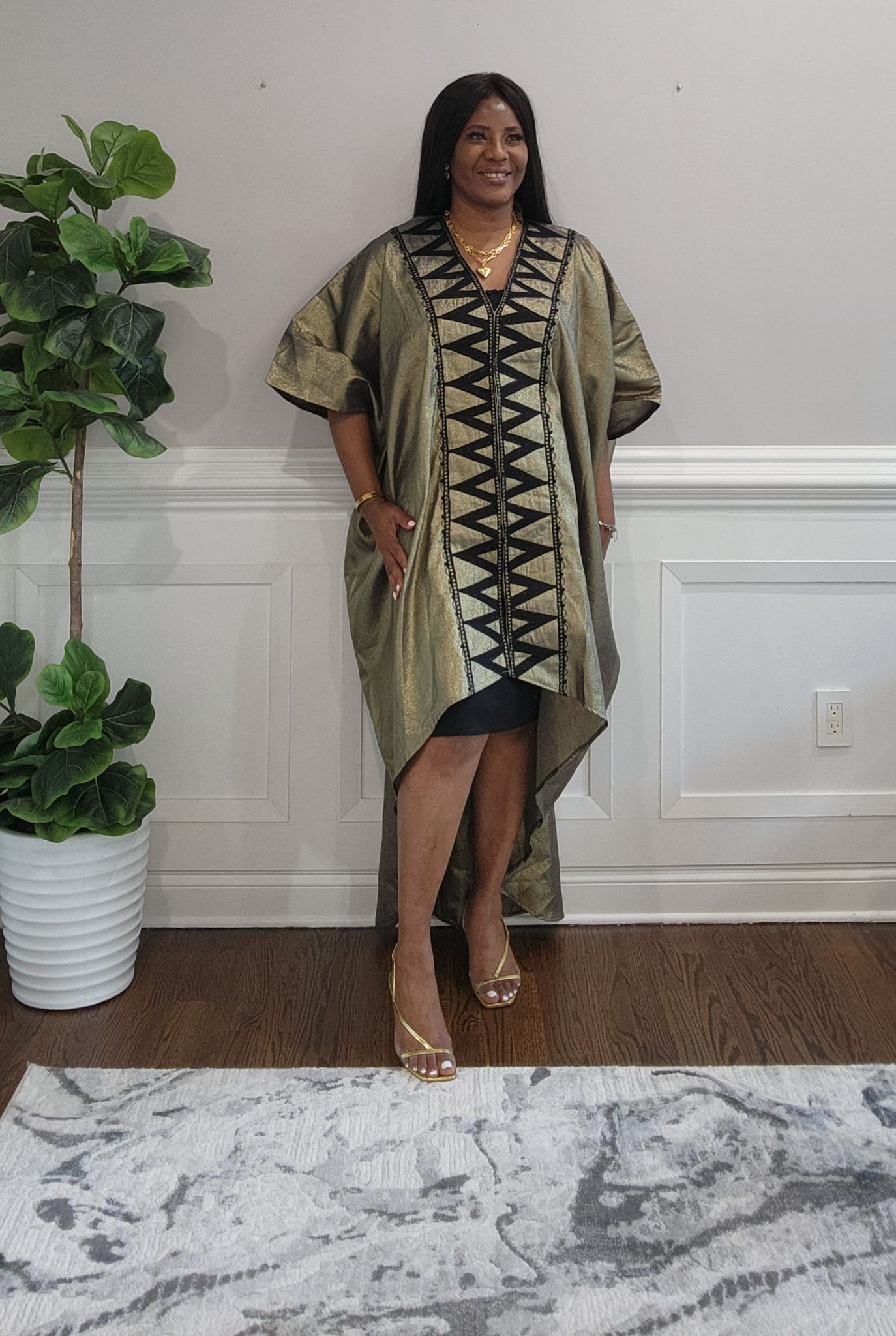 Gold Hi-Low Kimono