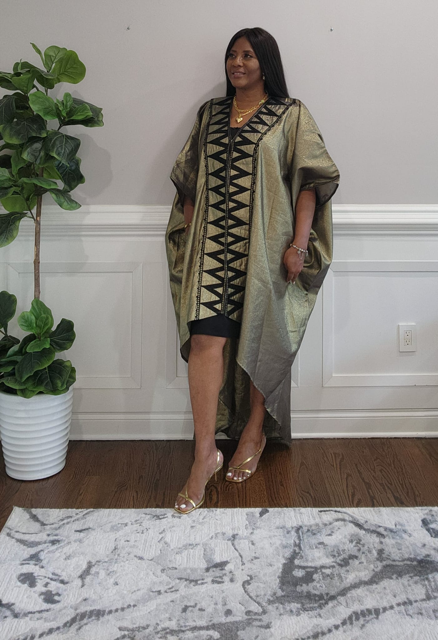 Gold Hi-Low Kimono