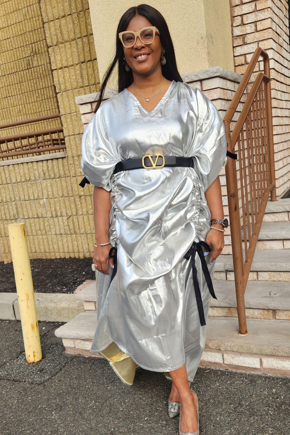 silver african dress Silver lace top and skirt, African clothing, women clothing, African fashion, African styles, Party dress, Reception dress, lace fabric