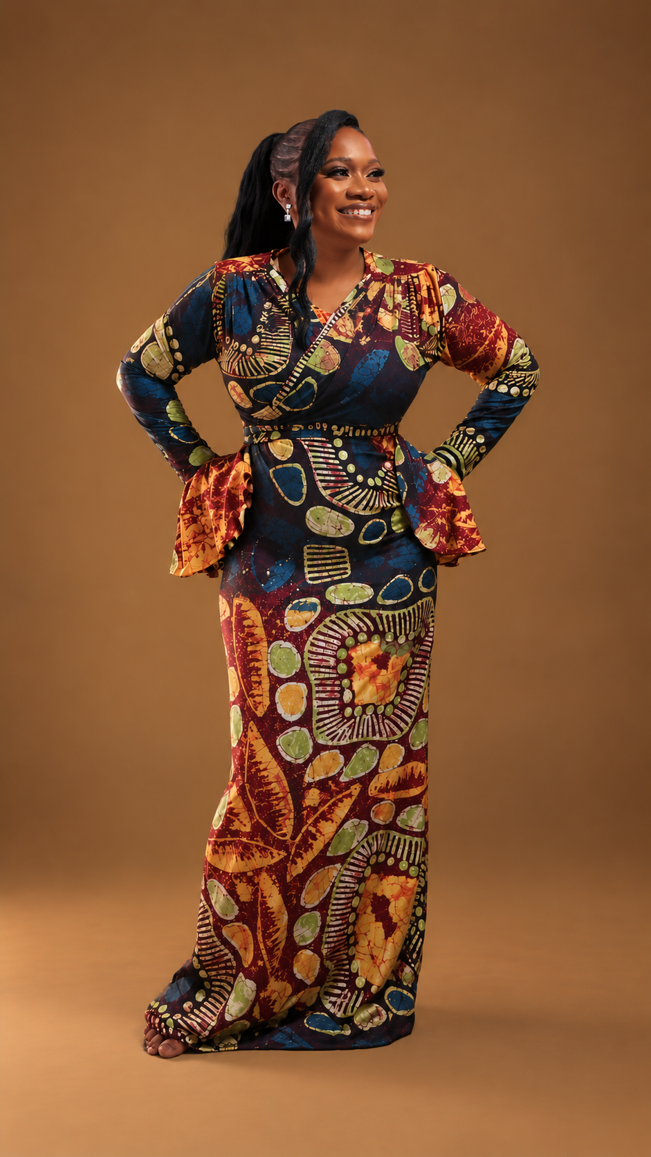 Lara African Print Maxi Dress