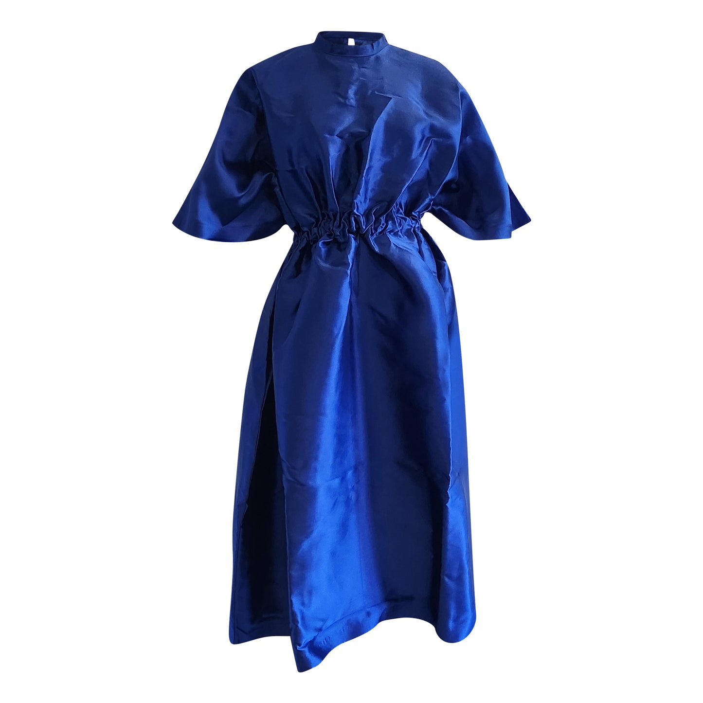 Gathered Silk Taffeta Dress