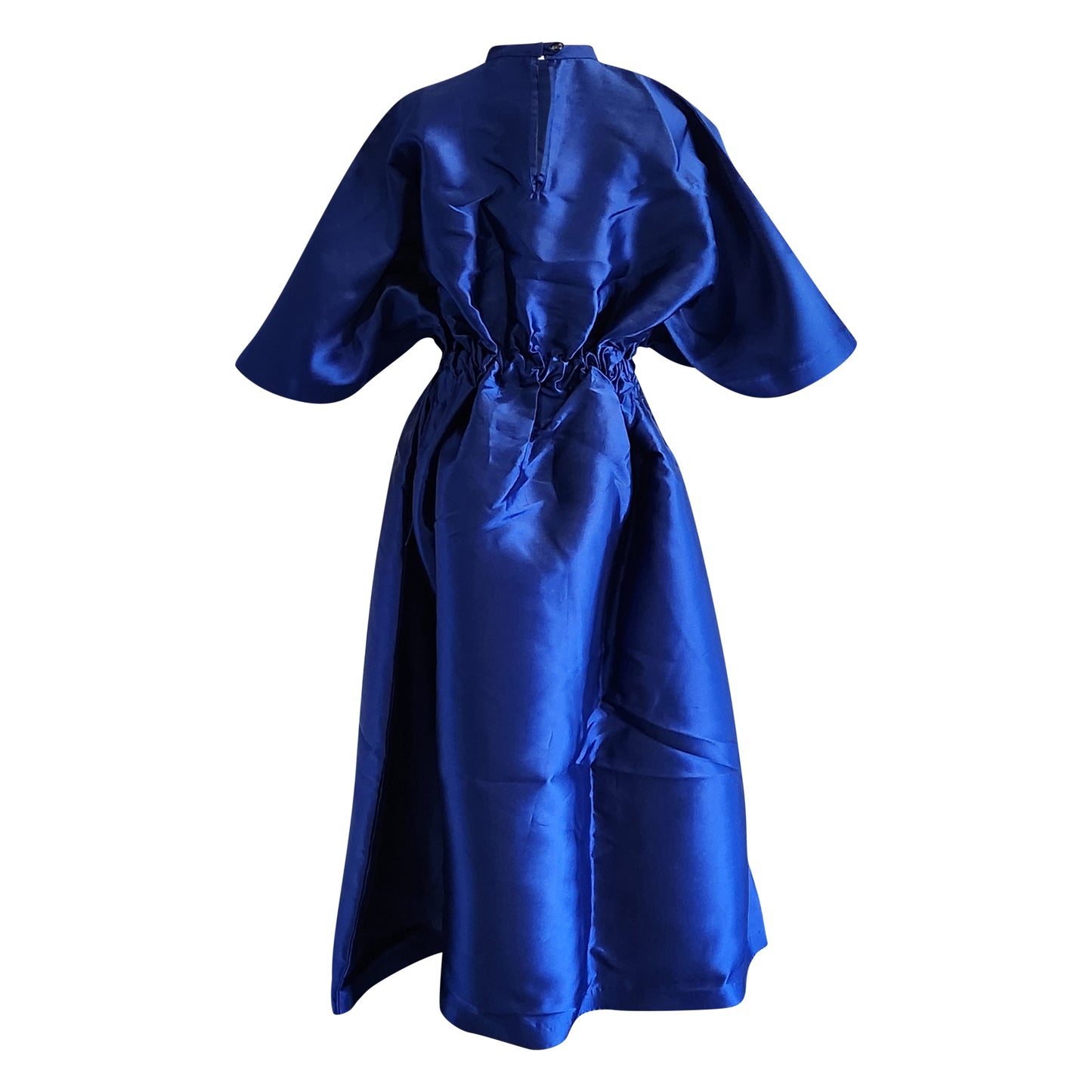 Gathered Silk Taffeta Dress