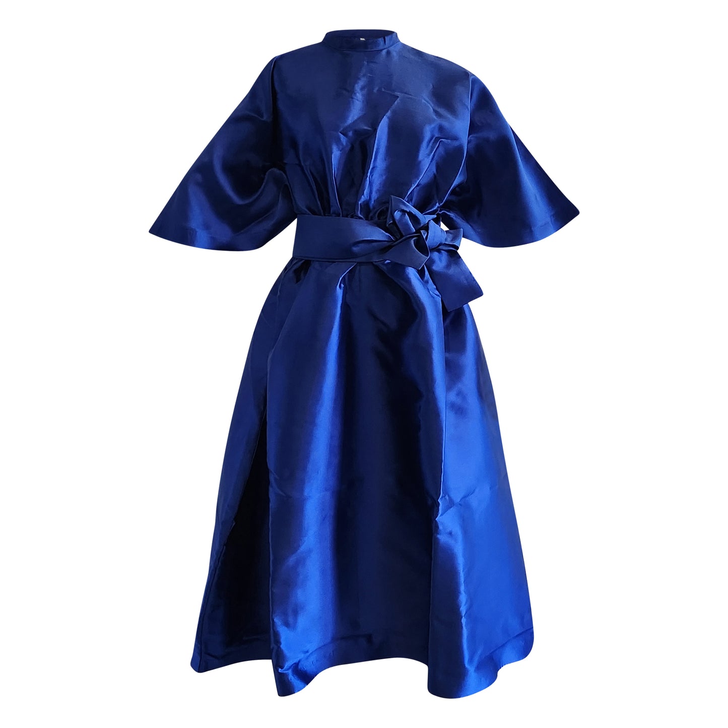 Gathered Silk Taffeta Dress