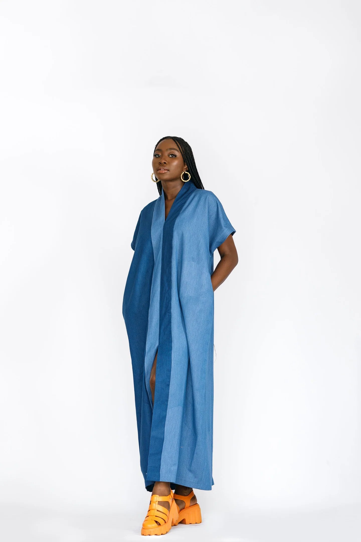 Half & Half Denim Boubou