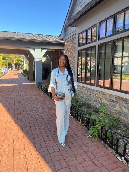 Blue Victoria Pant Set