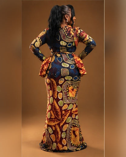 Lara African Print Maxi Dress