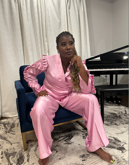 Pink Marissa Double Breasted Suit